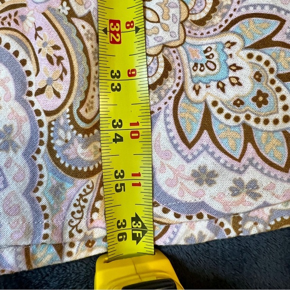 New Wms Tahari Linen Blend Paisley Pastel Festival Cottagecore Boho Midi Skirt 8 - Picture 11 of 12